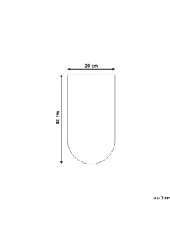 Wandobjekt JIMETA in Blau/Braun/Rot - (W) 20 x (H) 40 x (L) 2 cm