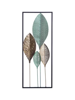 Wandobjekt PLATINUM in Grün/Gold/Schwarz - (W) 29 x (H) 75 x (L) 2 cm