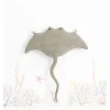 Wandobjekt "Rochen" in Grau