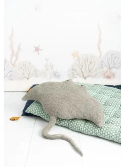 Wandobjekt "Rochen" in Grau