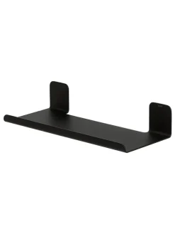 Wandregal "Colar" in Schwarz - (B)30 x (H)5,6 x (T)12,1 cm