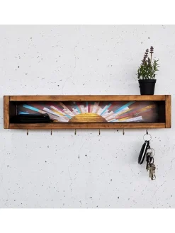 Wandregal in Hellbraun - (B)40 x (H)10 x (T)10 cm