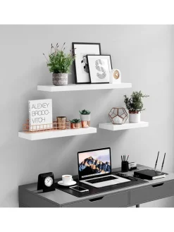 Wandregal in Weiß - (B)40 x (H)20 x (T)3,8 cm