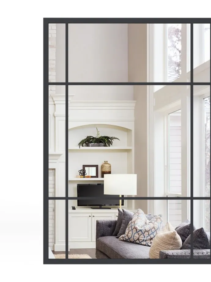 Wandspiegel 100 x 70 cm in Schwarz