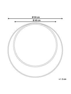 Wandspiegel AGDE in Schwarz - (W) 50 x (H) 50 x (L) 10 cm