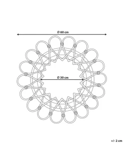 Wandspiegel BABAI in Schwarz - (W) 60 x (H) 60 x (L) 3 cm