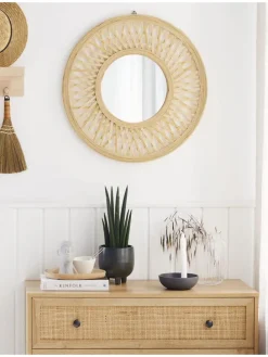 Wandspiegel BACATA in Braun - (W) 60 x (H) 60 x (L) 3 cm