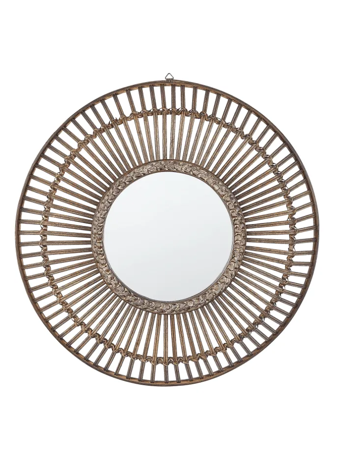 Wandspiegel BLASITO in Braun - (W) 66 x (H) 66 x (L) 10 cm