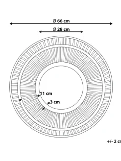 Wandspiegel BLASITO in Braun - (W) 66 x (H) 66 x (L) 10 cm