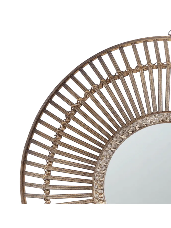 Wandspiegel BLASITO in Braun - (W) 66 x (H) 66 x (L) 10 cm