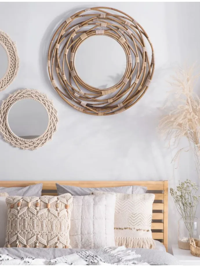 Wandspiegel BURGIS in Braun - (W) 75 x (H) 75 x (L) 3 cm