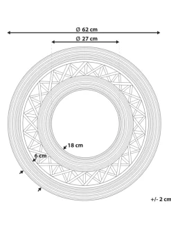 Wandspiegel CACOMA in Braun - (W) 62 x (H) 62 x (L) 9 cm