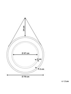 Wandspiegel CAMBRAI in /Schwarz - (W) 70 x (H) 104 x (L) 3 cm