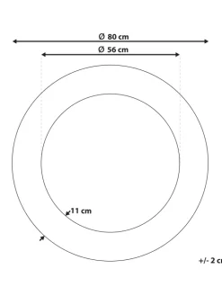 Wandspiegel CHANNAY in Silber - (W) 80 x (H) 80 x (L) 5 cm