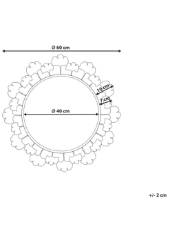 Wandspiegel CODOLET in Gold - (W) 60 x (H) 60 x (L) 3 cm