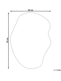 Wandspiegel FALAISE in Silber - (W) 50 x (H) 70 x (L) 1 cm