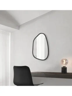 Wandspiegel Filiano in Schwarz (B)58cm (H)80cm (T)1.8cm