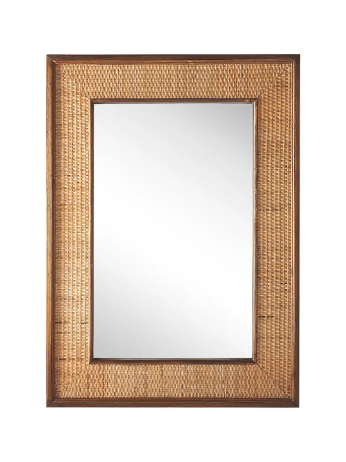 Wandspiegel IGUALA in Braun - (W) 54 x (H) 74 x (L) 5 cm