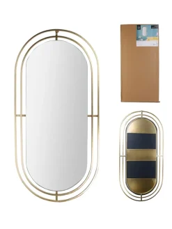 Wandspiegel in Gold - (B)43 x (H)89,5 x (T)1 cm