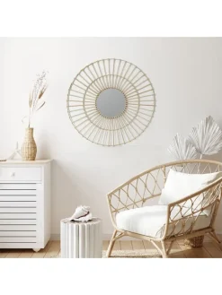 Wandspiegel in Natur - Ø 75 cm