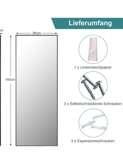 Wandspiegel in Schwarz