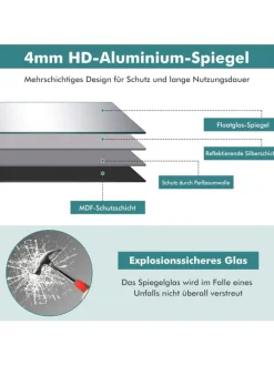 Wandspiegel in Schwarz