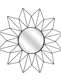 Wandspiegel in Schwarz - Ø 49,5 cm