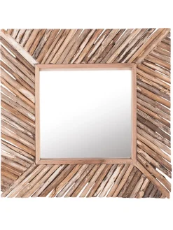 Wandspiegel KANAB in Braun - (W) 60 x (H) 60 x (L) 5 cm