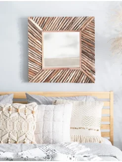 Wandspiegel KANAB in Braun - (W) 60 x (H) 60 x (L) 5 cm