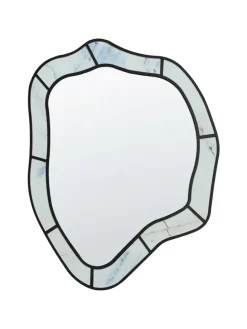 Wandspiegel LIVERDUN in Blau/Schwarz - (W) 64 x (H) 86 x (L) 2 cm