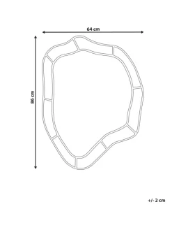 Wandspiegel LIVERDUN in Blau/Schwarz - (W) 64 x (H) 86 x (L) 2 cm