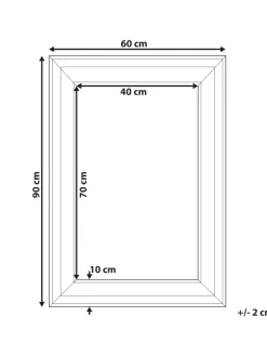Wandspiegel LUNEL in Schwarz - (W) 60 x (H) 90 x (L) 3 cm