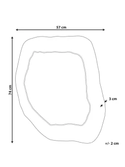Wandspiegel MARTYRE in Grün - (W) 57 x (H) 74 x (L) 3 cm
