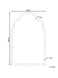 Wandspiegel NORVILLE in Kupfer - (W) 60 x (H) 89 x (L) 2 cm