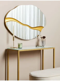 Wandspiegel POIVRES in Gold - (W) 90 x (H) 60 x (L) 4 cm