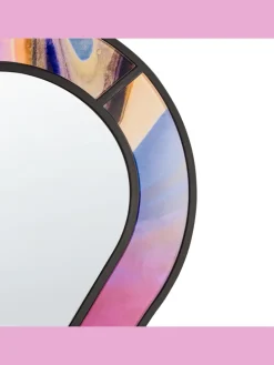 Wandspiegel PULNOY in Rosa/Schwarz - (W) 72 x (H) 80 x (L) 2 cm