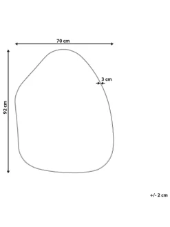 Wandspiegel PUTEAUX in Schwarz - (W) 70 x (H) 92 x (L) 3 cm