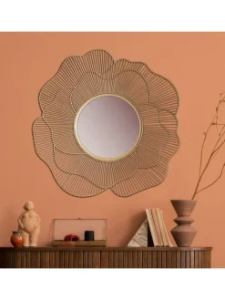 Wandspiegel Rose 77 cm Metall Design Hängespiegel , Eisen