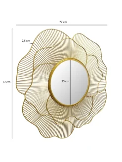 Wandspiegel Rose 77 cm Metall Design Hängespiegel , Eisen