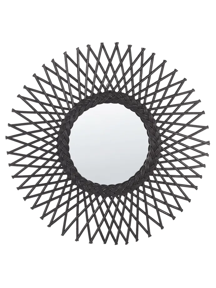 Wandspiegel TAGOLU in Schwarz - (W) 60 x (H) 60 x (L) 1 cm