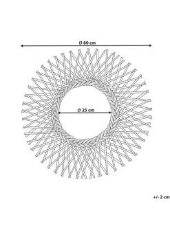 Wandspiegel TAGOLU in Schwarz - (W) 60 x (H) 60 x (L) 1 cm