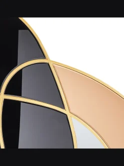 Wandspiegel TAILLY in Schwarz/Gold - (W) 99 x (H) 89 x (L) 2 cm