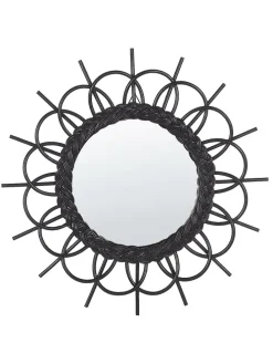 Wandspiegel TELAKIA in Schwarz - (W) 60 x (H) 60 x (L) 3 cm