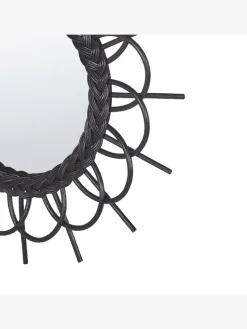 Wandspiegel TELAKIA in Schwarz - (W) 60 x (H) 60 x (L) 3 cm