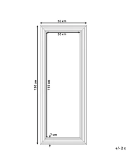 Wandspiegel VERTOU in Beige/Silber - (W) 50 x (H) 130 x (L) 3 cm