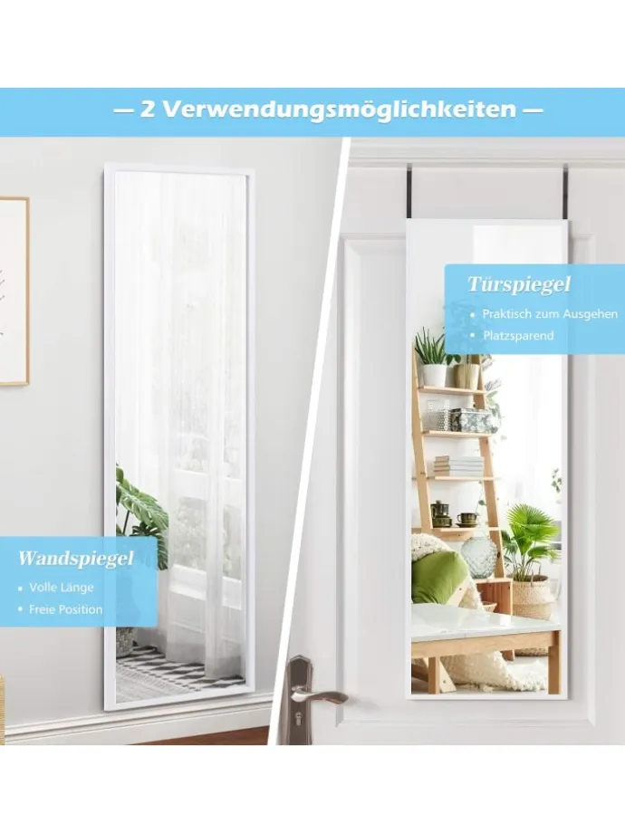 Wandspiegel 107x36,5cm in Weiß