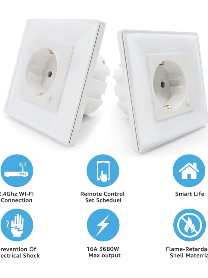 Wandsteckdose "R4054" in Weiß