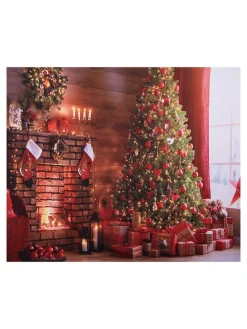 Wandteppich "Weihnachtsbaum" in Bunt - (L)180 x (B)210 cm