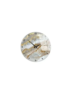 Wanduhr in Gold/ Hellbraun - Ø 40 cm
