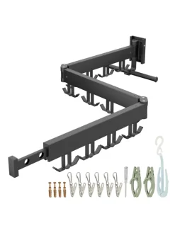 Wand-Wäscheständer in Schwarz